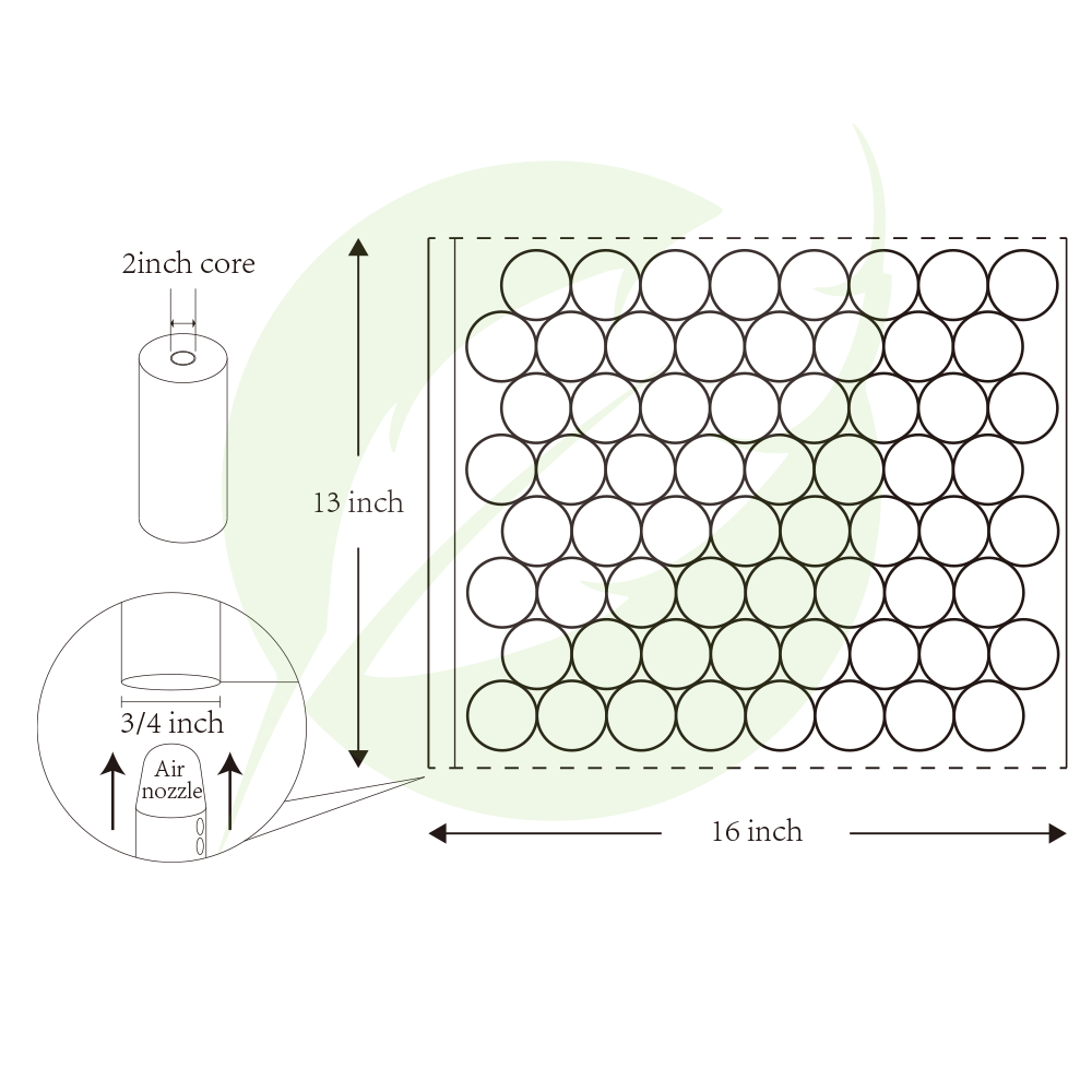 Heavy duty 16" 1000ft Air Cushion Machine Film Bubble Packaging Padding 1 Roll