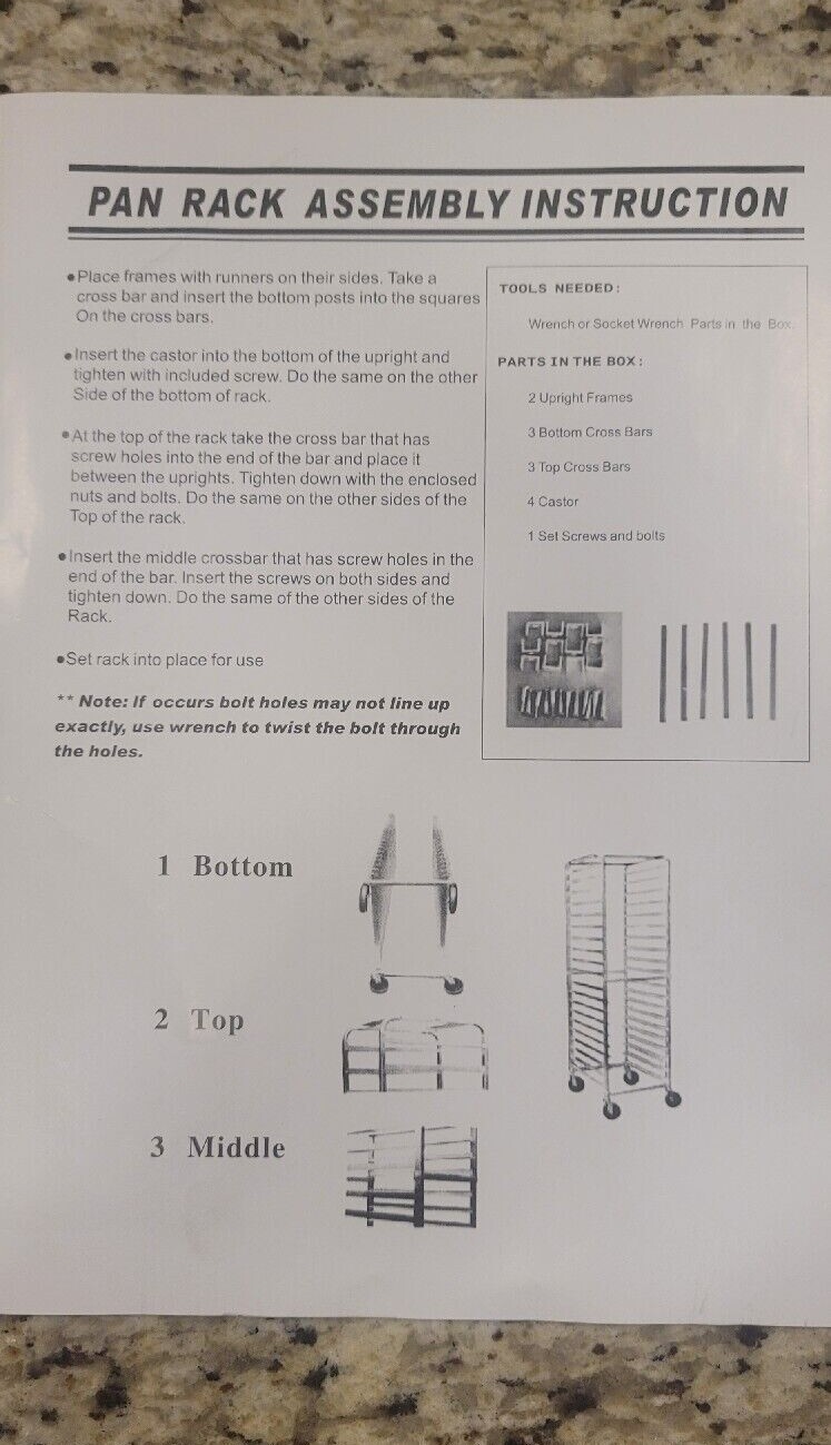 New!!! Aluminum End Load Bun and Bread Rack! Holds 10 Full or 20 Half Sheet Pans