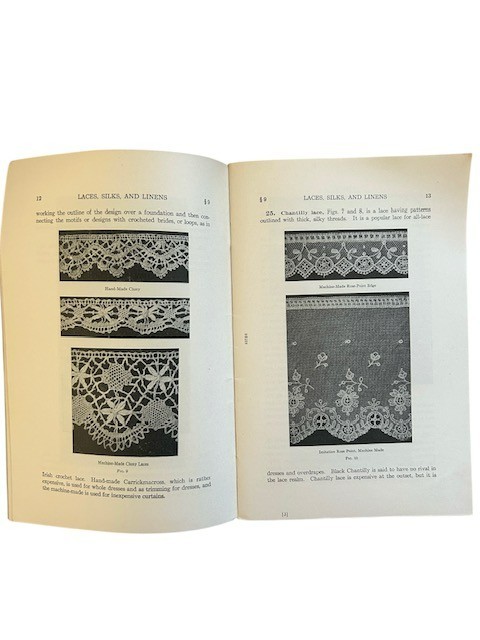 1922 Mary Brooks Picken Woman's Institute Booklet Laces, Silks, and Linens