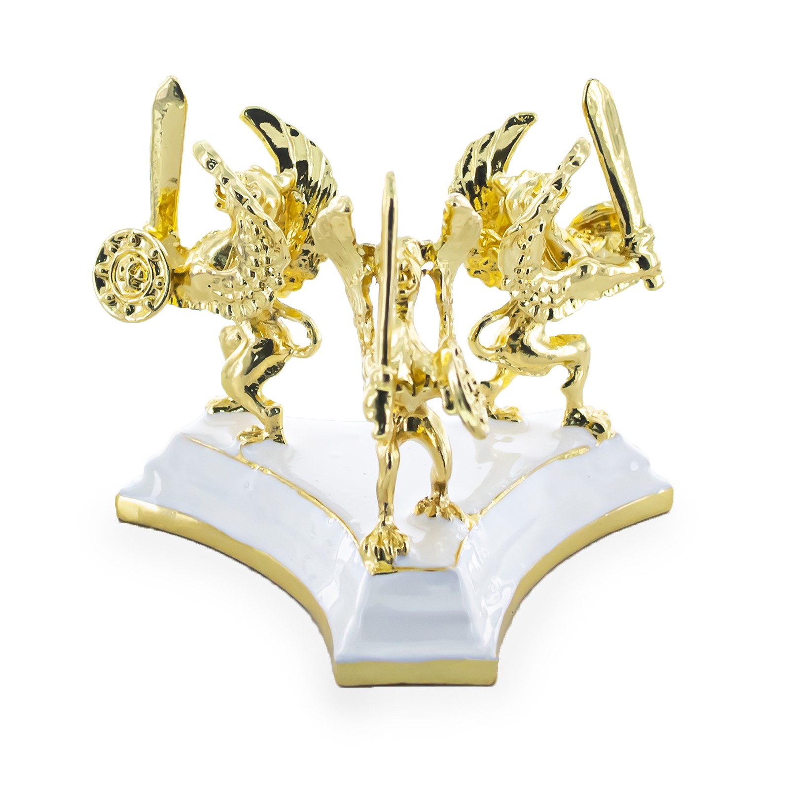 Imperial Gold Tone Metal Egg Sphere Stand Holder Display