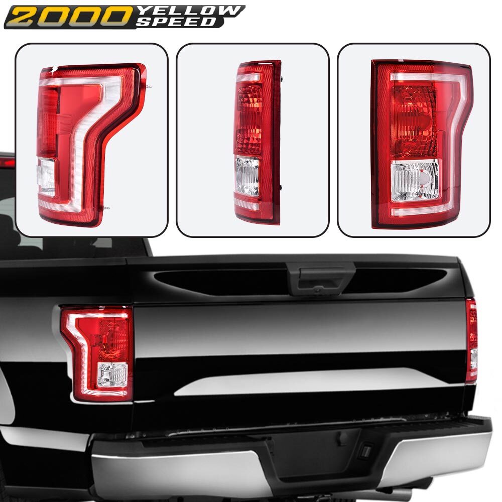 Tail Lights Fit For 2015 2016 2017 Ford F-150 Pickup Halogen Rear LH And RH Lamp