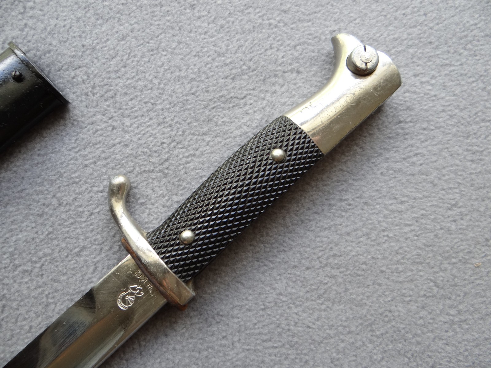 German WKC Knight Head Dress Bayonet with Metal Scabbard, WWII