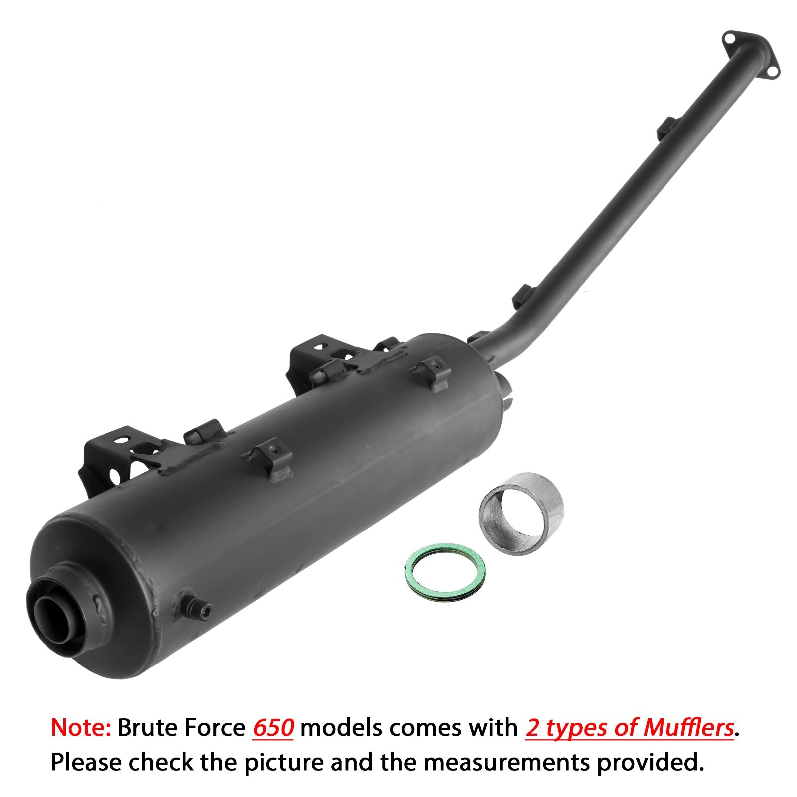 Exhaust Muffler For Kawasaki Brute Force 750 KVF750 4X4 4X4I Carb Injector 06-11