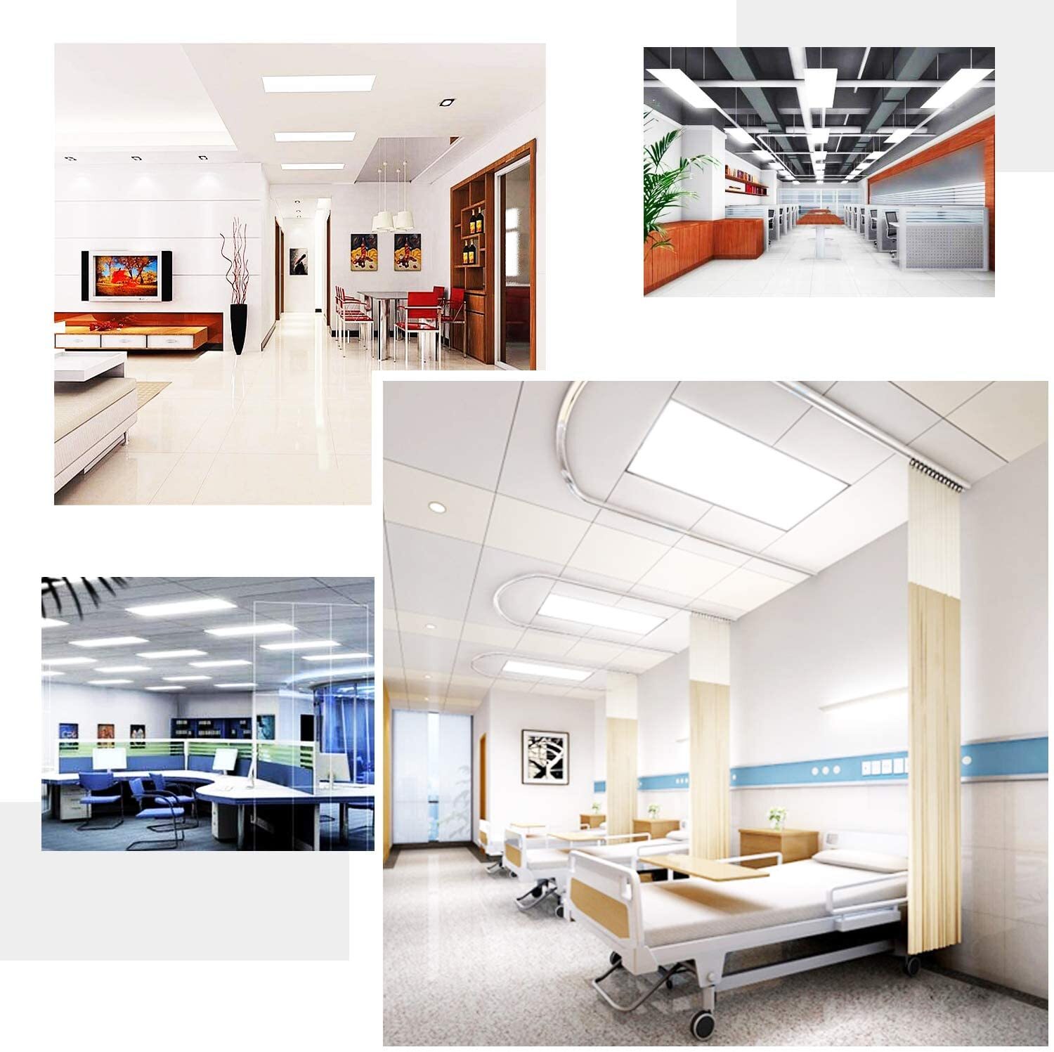 2x4 LED Flat Panel Light 75W Dimmable 2x4 Drop Ceiling Commercial Lights Fixture