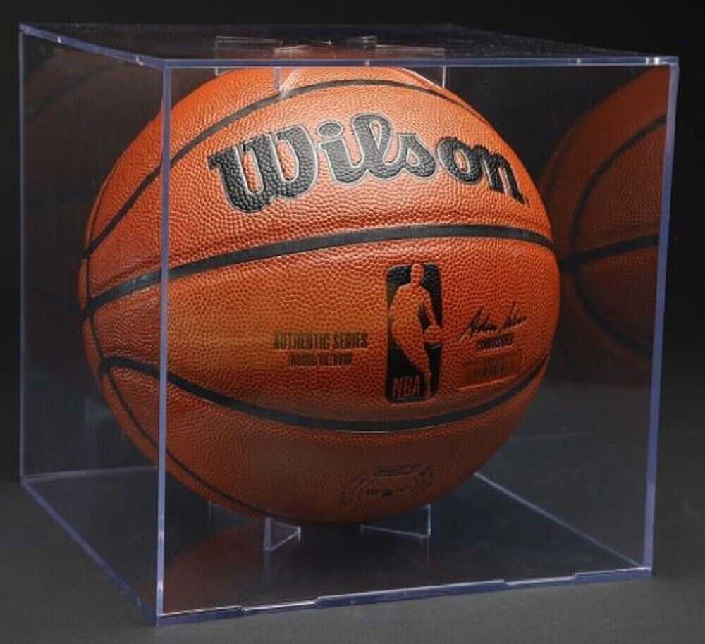 Pro-Mold 5-year UV Basketball Display Case Full Size Ball Holder Built In Stand