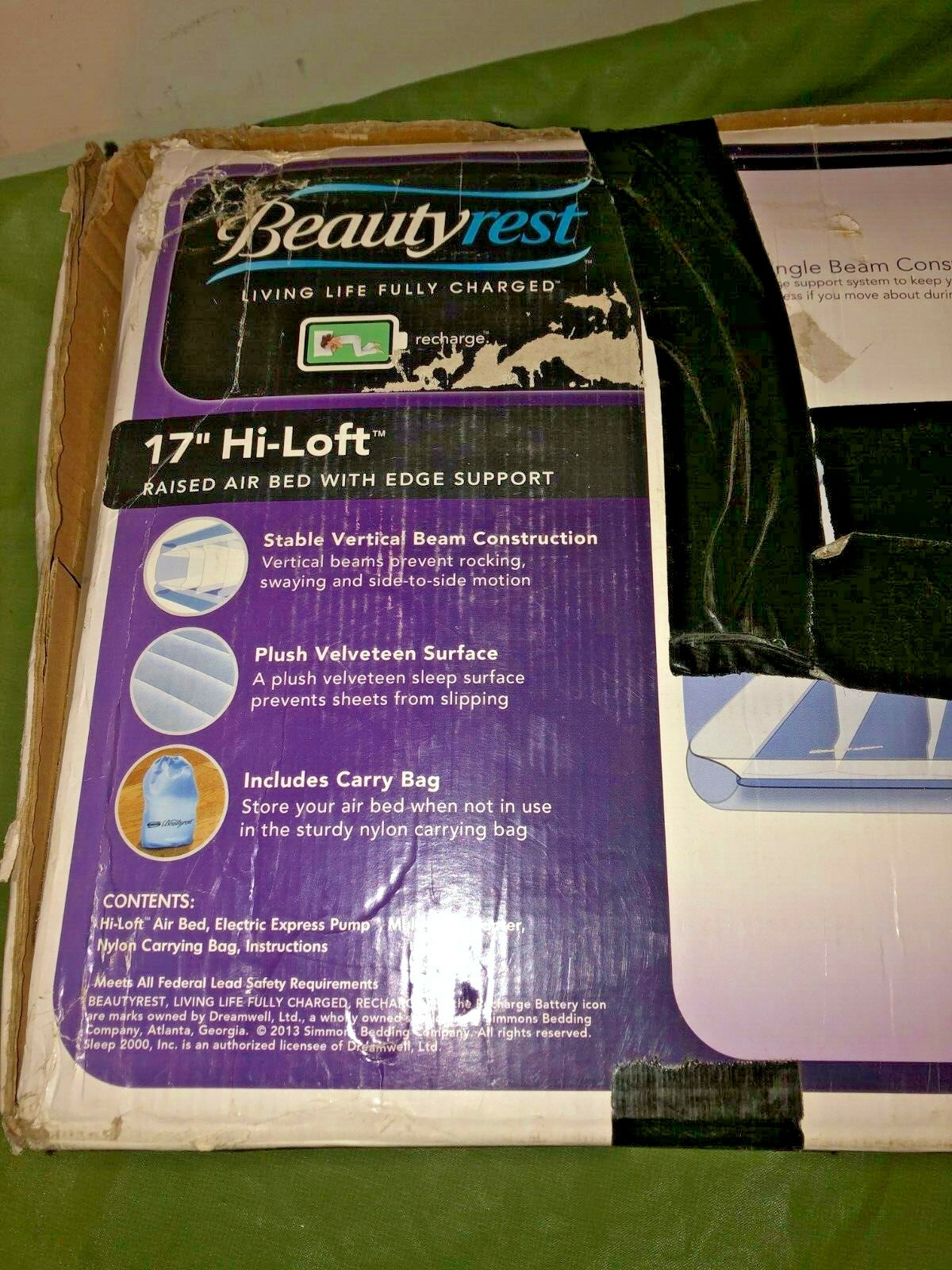 Beautyrest Queen 17" Hi -Loft Air Mattress w/ Express Pump