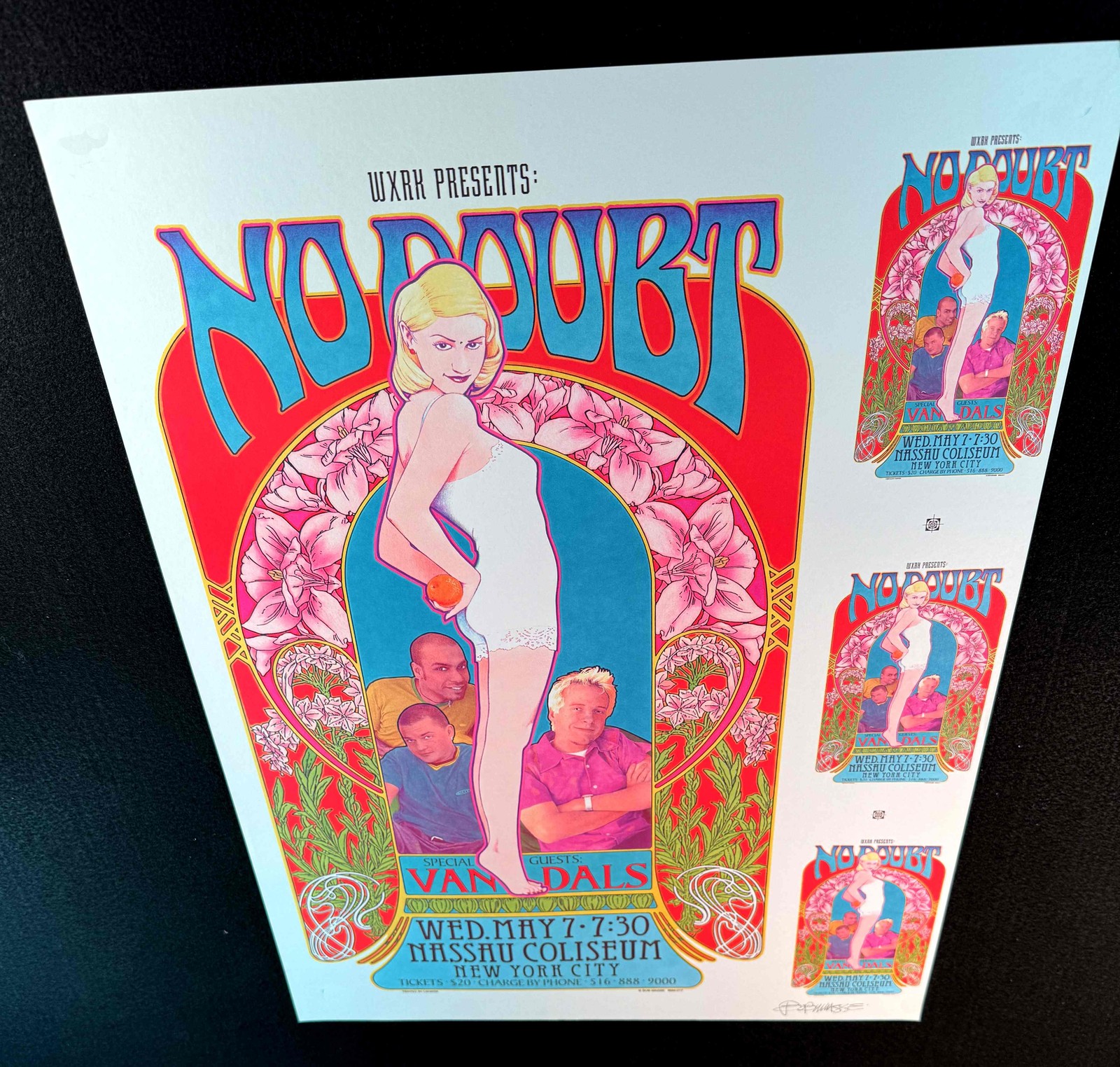 No Doubt Very Rare Orig 1996 Uncut Proof Nassau Coliseum Signed Bob Masse COA