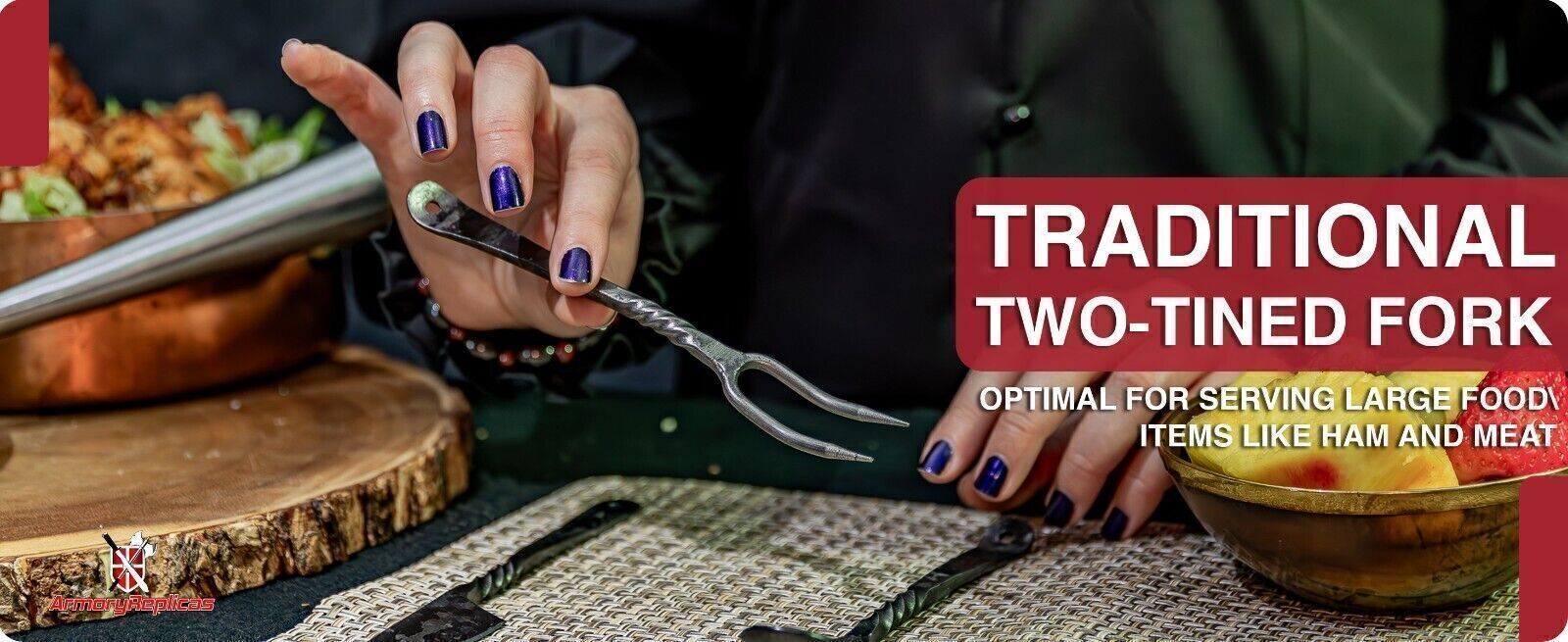 Forged Blacksmith Medieval Dining Hall Eating Kitchen Renaissance Utensils