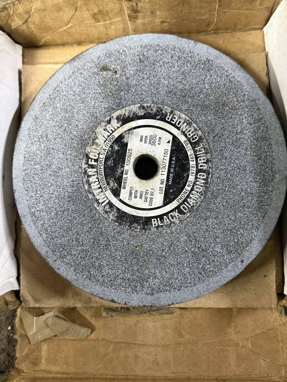 Black Diamond Drill Sharpener / Grinder Replacement Wheel For Older Models