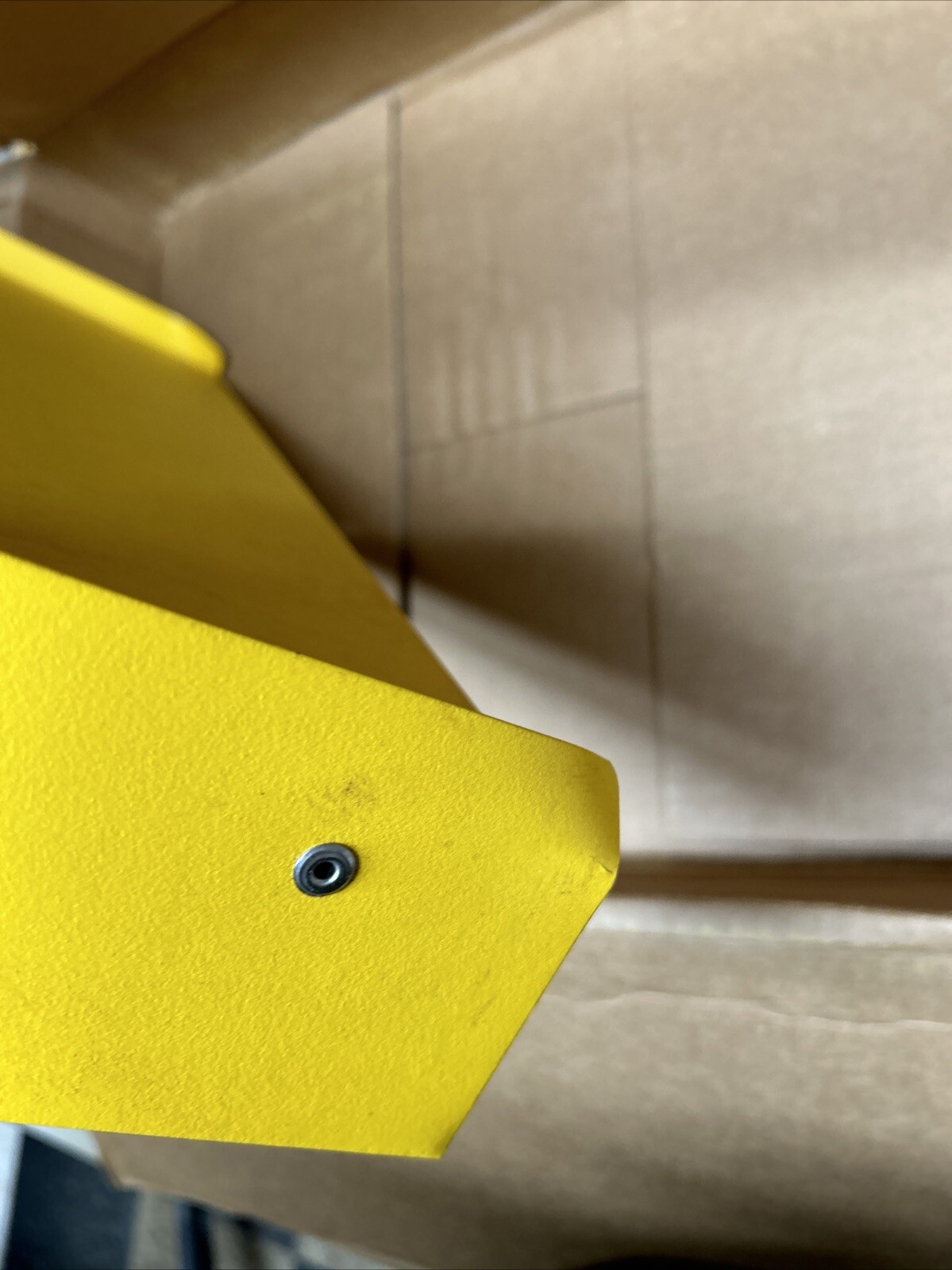 WALLWRITE WW-100SC-T93 Wall Mounted Desk, 20x13-1/2x3-3/8 In, Yellow with key