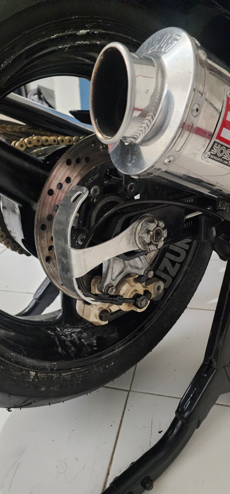 Rolled License Plate Relocation Tag Holder Bracket for Suzuki Hayabusa 1999-now