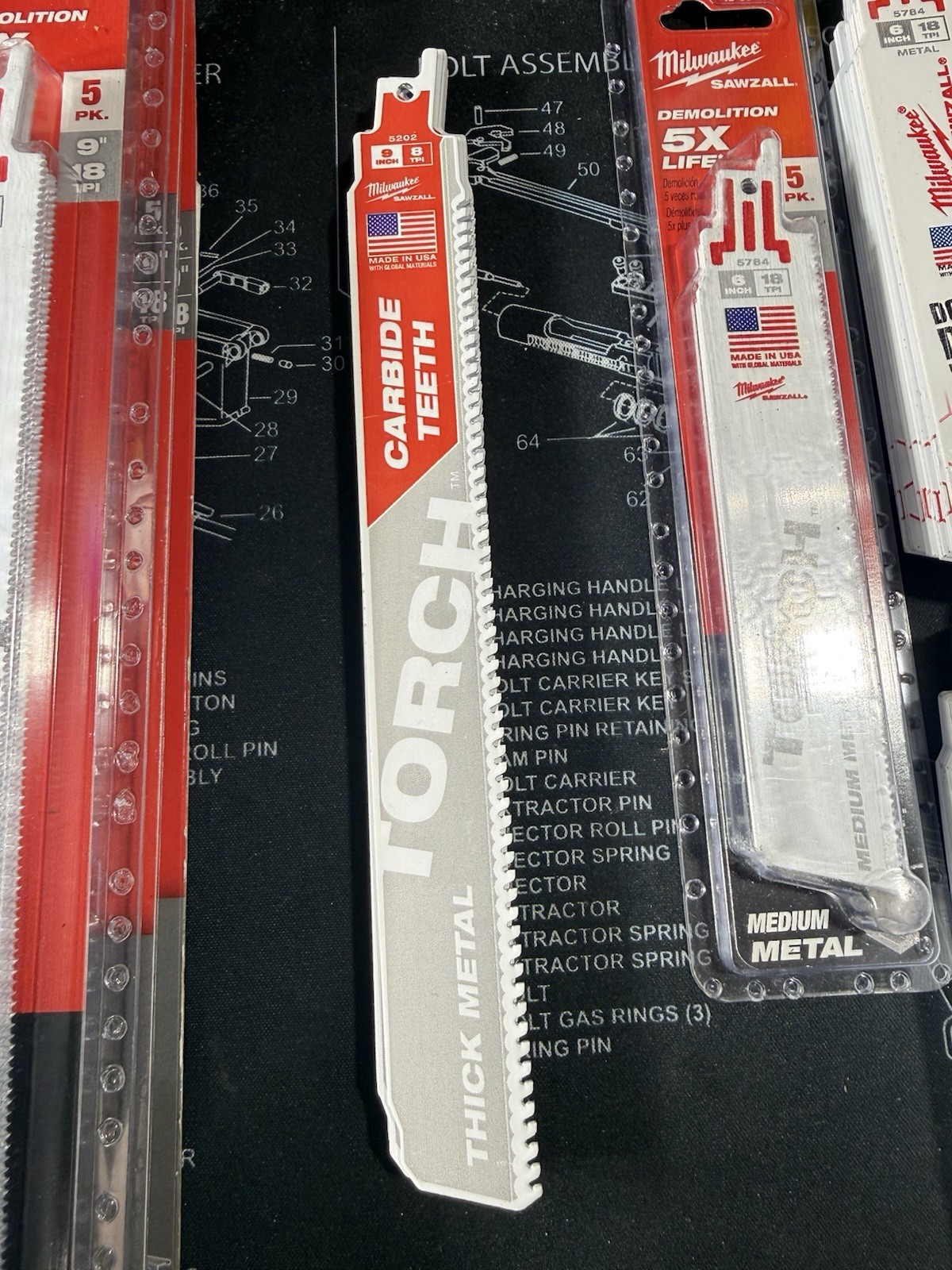 Mikwaukee 12” 5789 9” 5788 6” 5784 9” 5202 And HILTI 362541 Sawzall Blades New