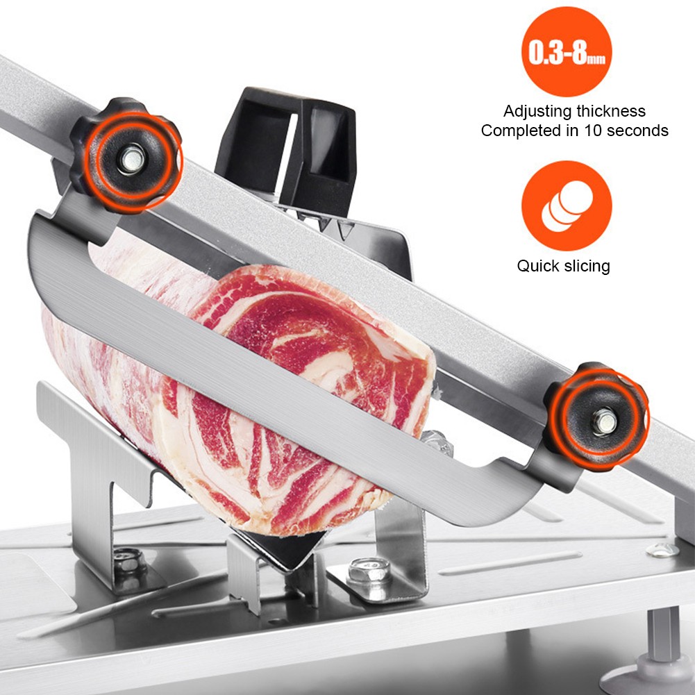 Stainless Steel Manual Meat Slicer Slicing Machine Frozen Meat Beef Bones Cutter