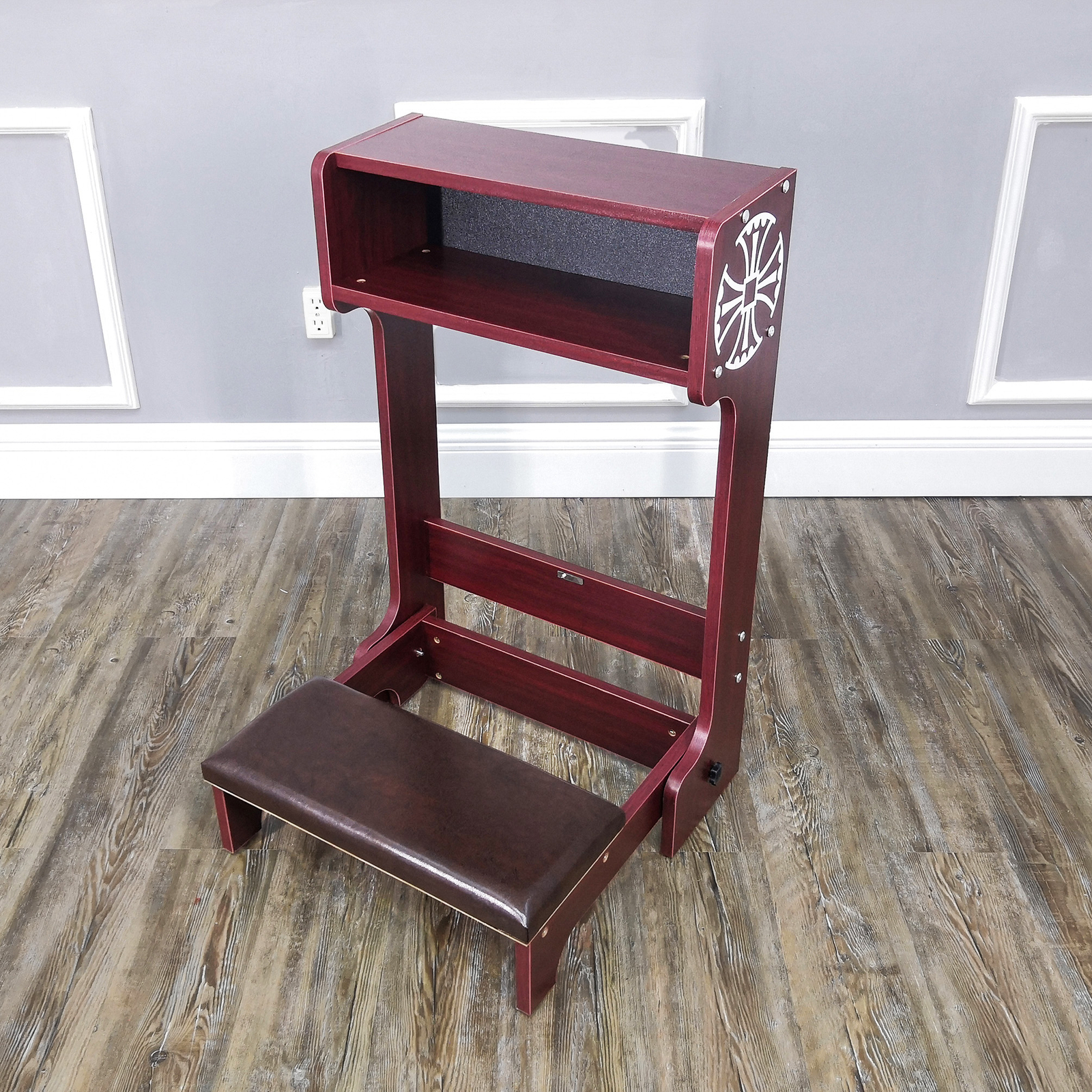 32X20X20" Prayer Bench, Padded kneeler Easy Fold-away Prayer Table Chair