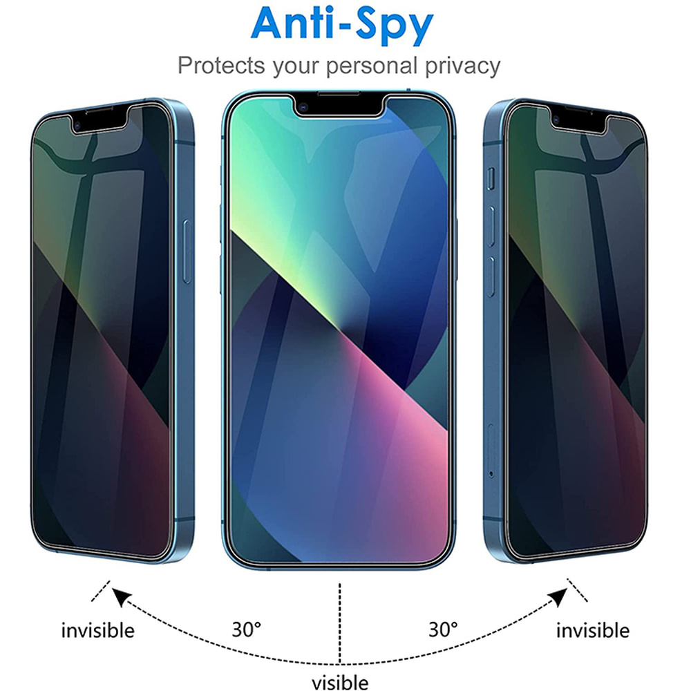 Privacy Screen Protector Tempered Glass Lot For iPhone 15 14 13 12 11 Pro XR 8 7