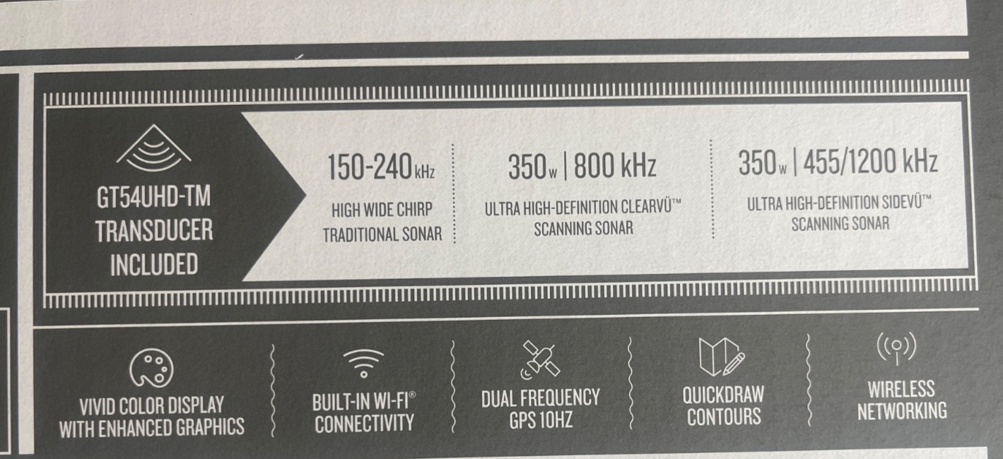 Garmin Echomap UHD2 93sv Fisfhinder Chartplotter w/GT54 Transducer 010-02688-020