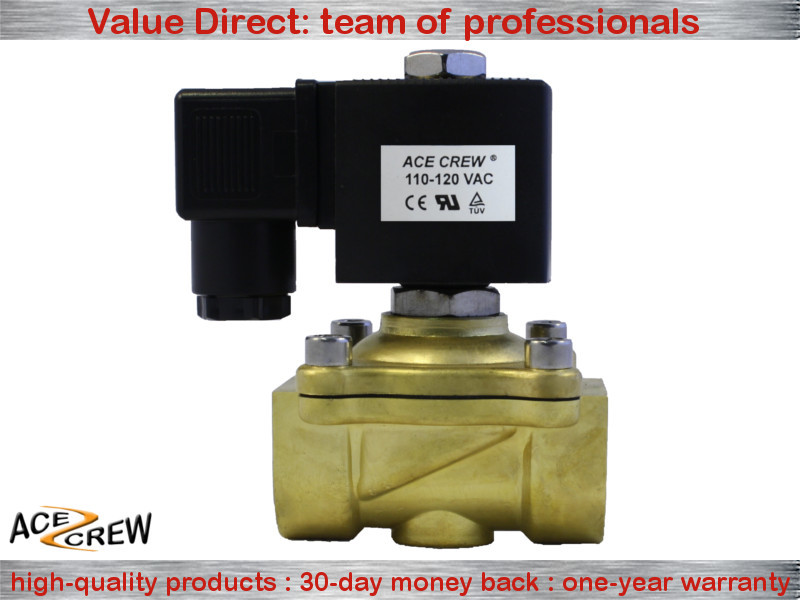 3/4 inch 110V-120V AC Brass Electric Solenoid Valve NPT Gas Water Air N/C