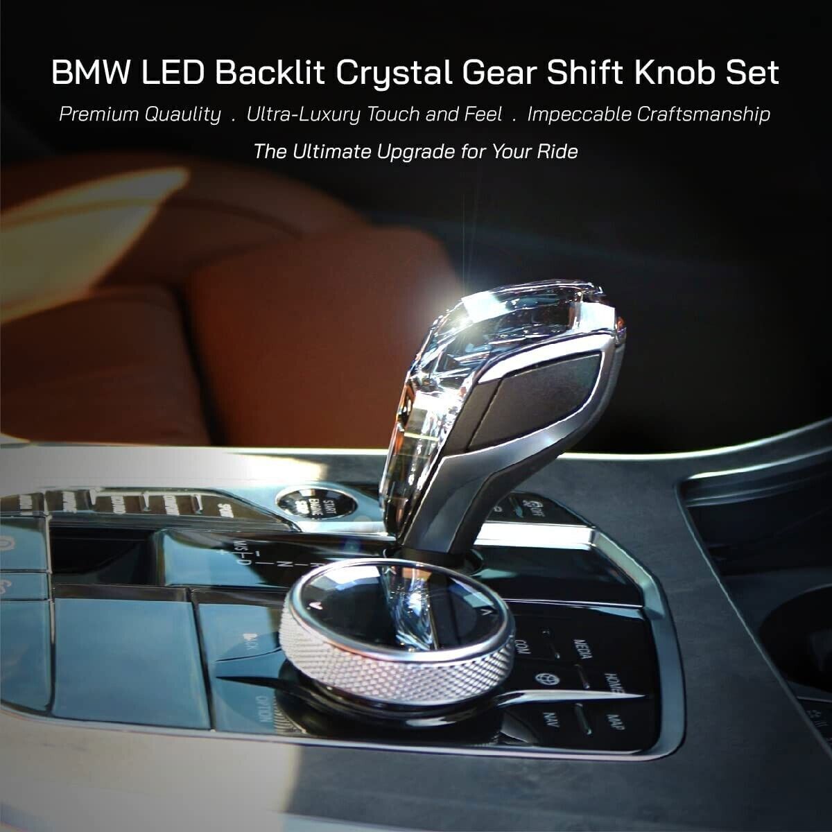 CRYSTAL GEAR SHIFTER KNOB For BMW G20 G28 G22 G29 X5 G05 X6 G06 X7 G07 G14 G15