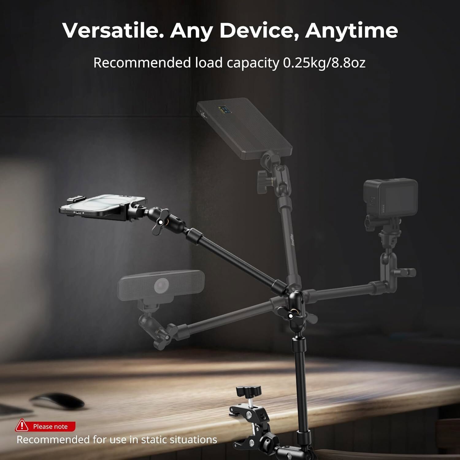 SmallRig 22" Magic Arm w Clamp Flexible Desk Camera Mount Phone Mount