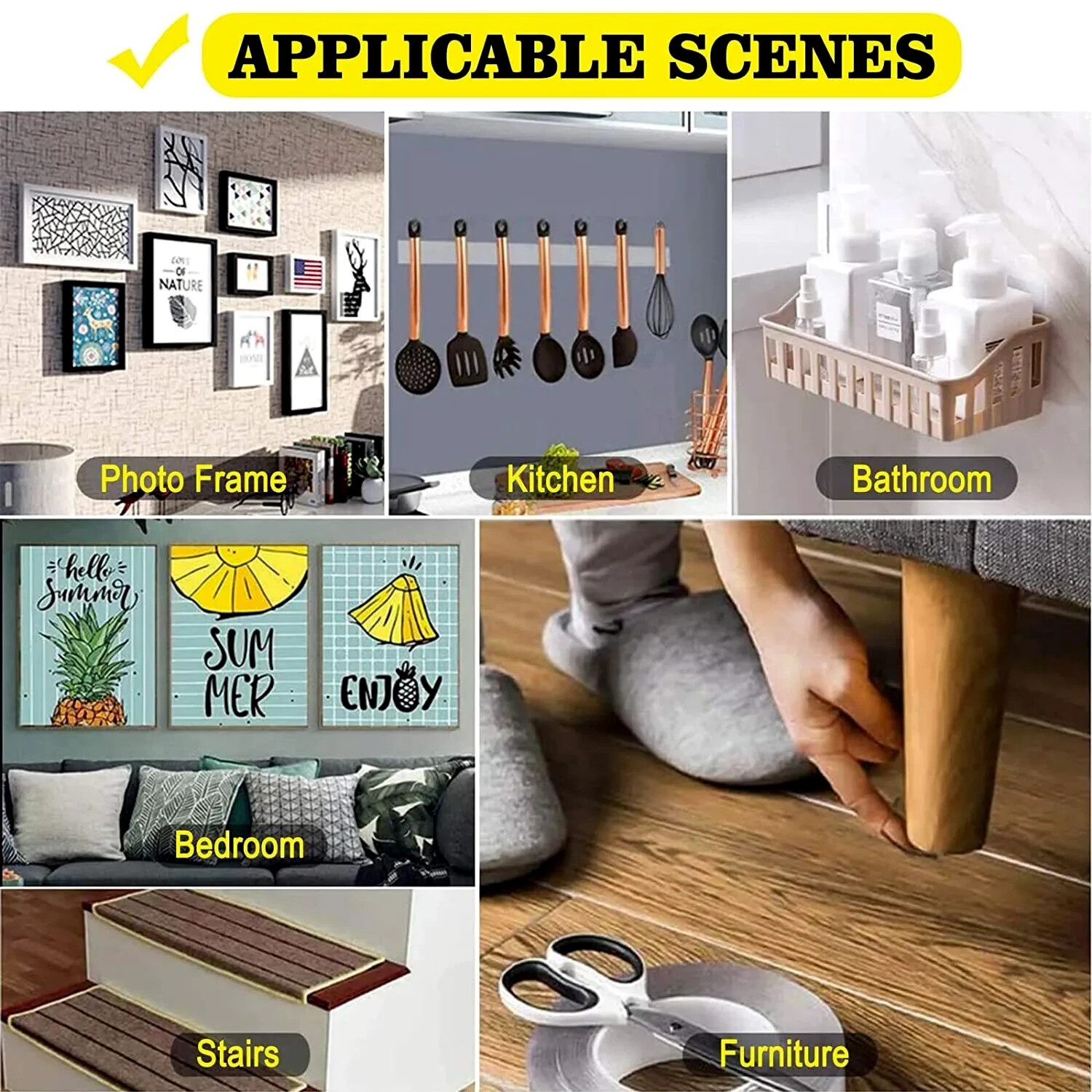 ALIEN NANO TAPE Double Sided Removable Mounting Adhesive Traceless Gel No Screws