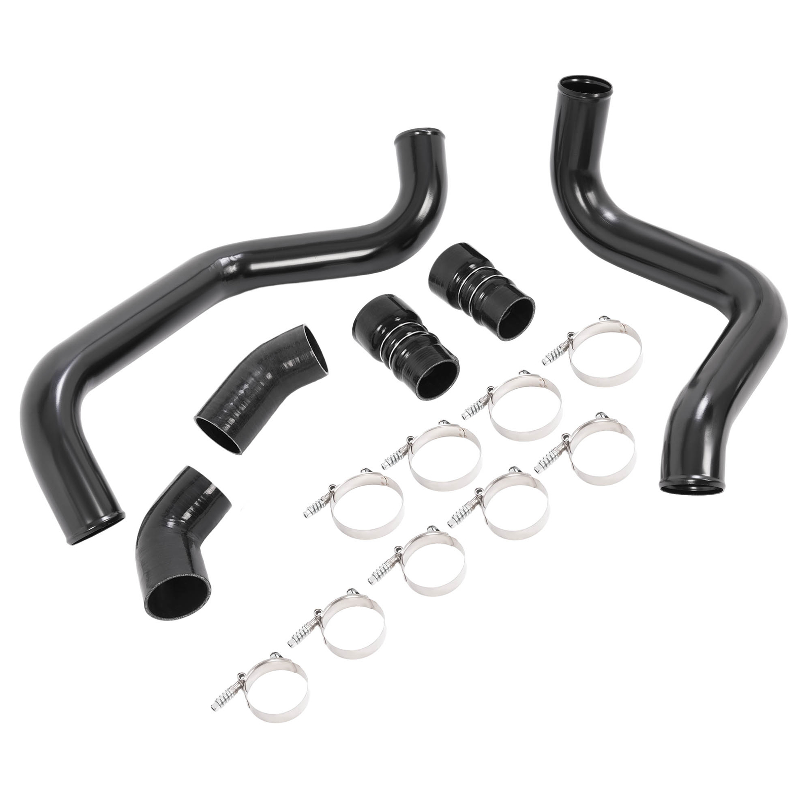 For 2002-2004 GMC 6.6L LB7 Duramax Diesel 3" Black Intercooler Pipe & Boot Kit