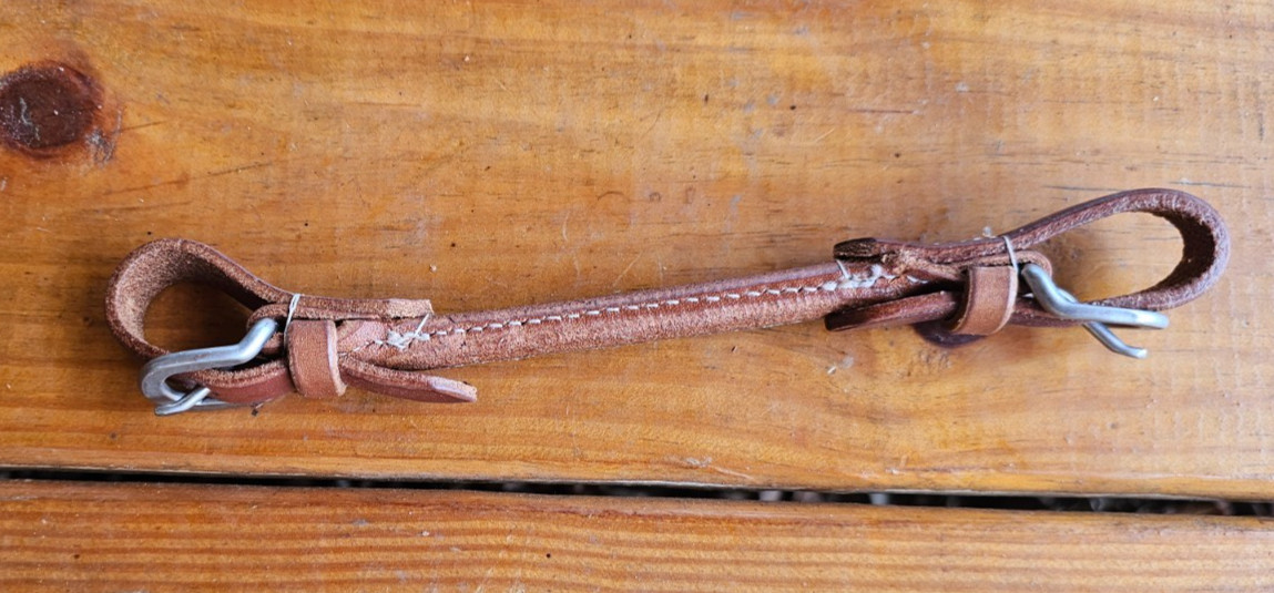 New 1/2" Round Harness Leather Curbs with buckle Ends