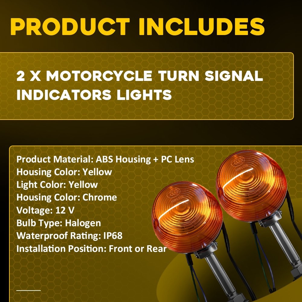 Turn Signal Blinker Light Amber indicator Blinker For Honda MT125 Elsinore 74-76