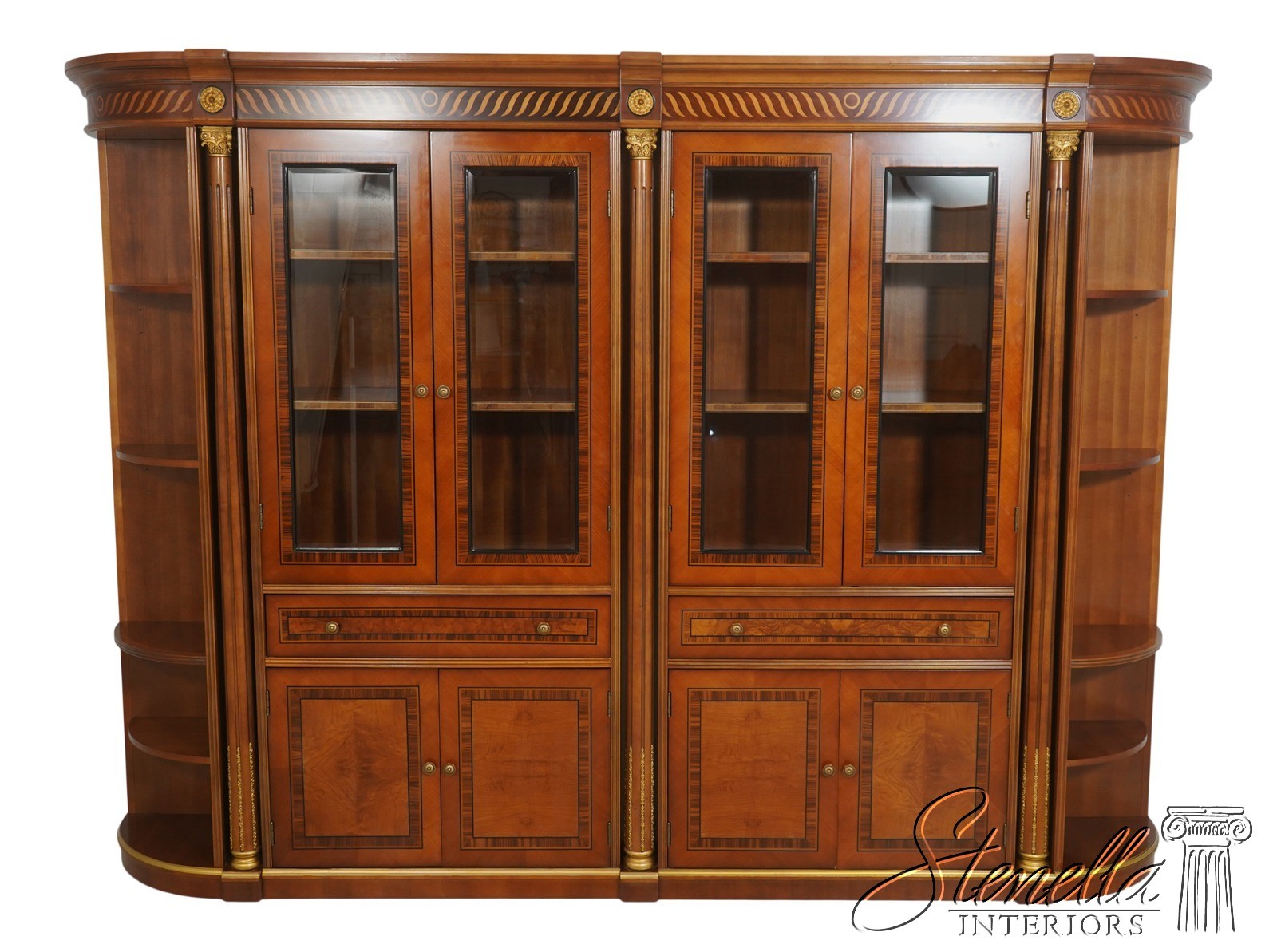 62814: Italian Georgian Style Wall Bookcase Unit