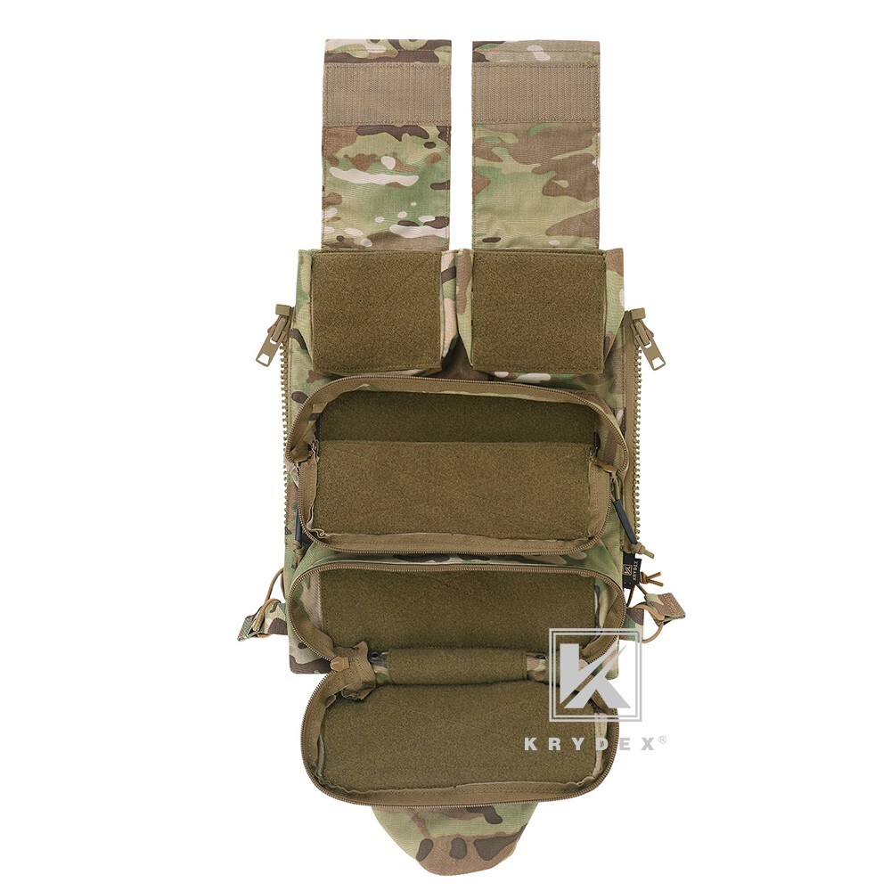 KRYDEX Tactical V2.0 Zip-on Panel Combat Zip Pack for CPC / JPC2.0 Vest MC Camo
