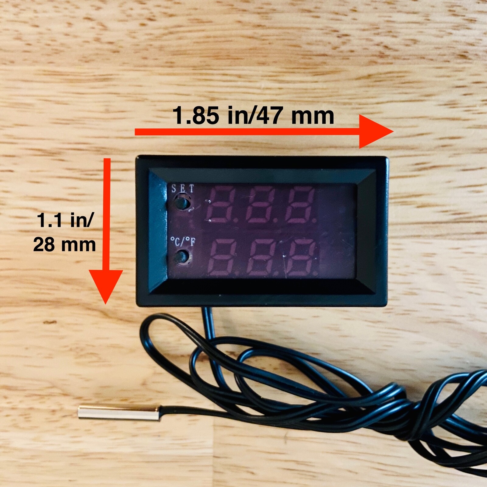 Digital LED Microcomputer Thermostat Controller Switch Temperature Sensor 12V