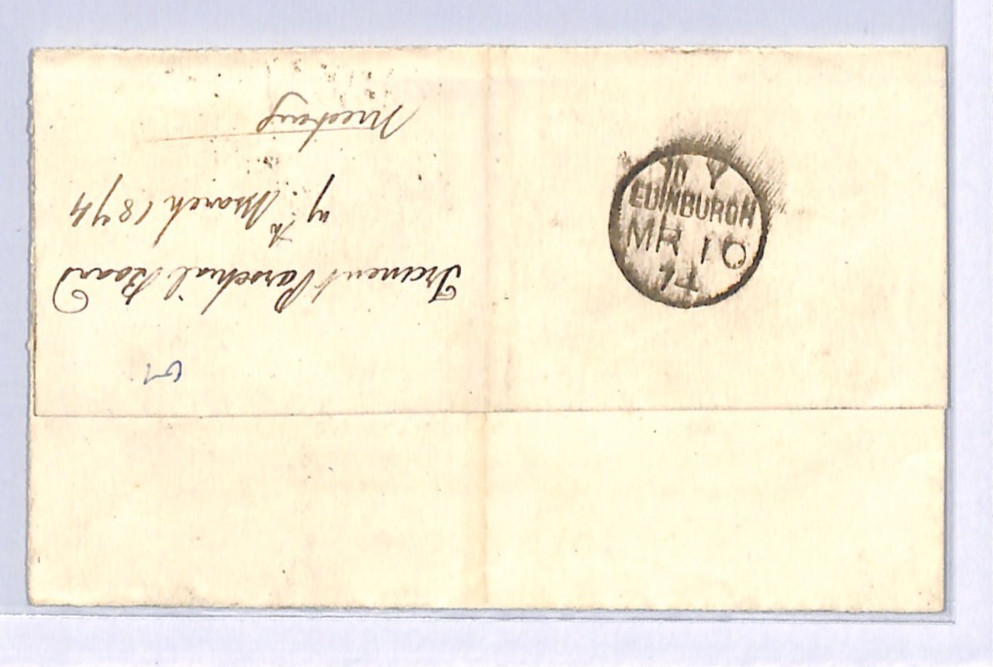 GB QV BANTAM ½d Plate 5 (KD) Cover TRANENT Duplex Haddingtons 1874 Edinr XB51