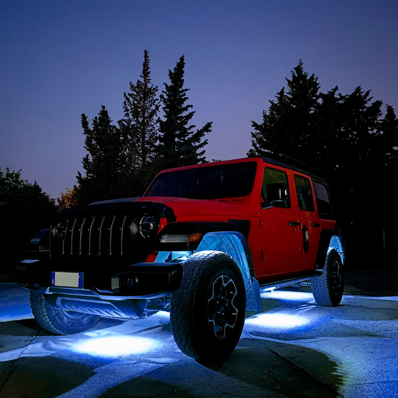 12 Pods RGB LED Rock Lights, 3 Control Way Bluetooth Remote & Fob Underbody Lamp