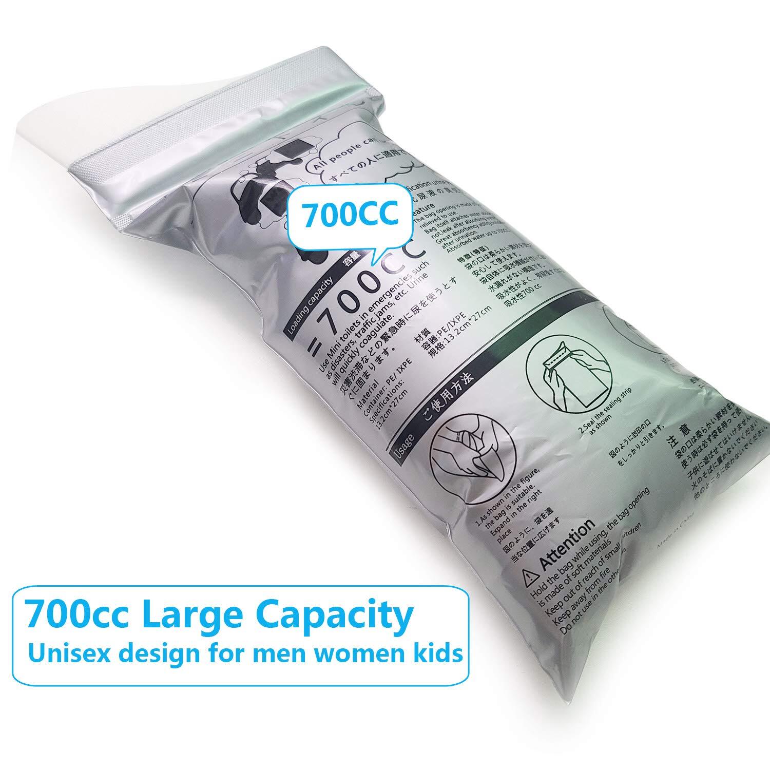 Pack of 32 Disposable Urinal Bags Camping Pee Bags Unisex Urine Bag Vomit Bag