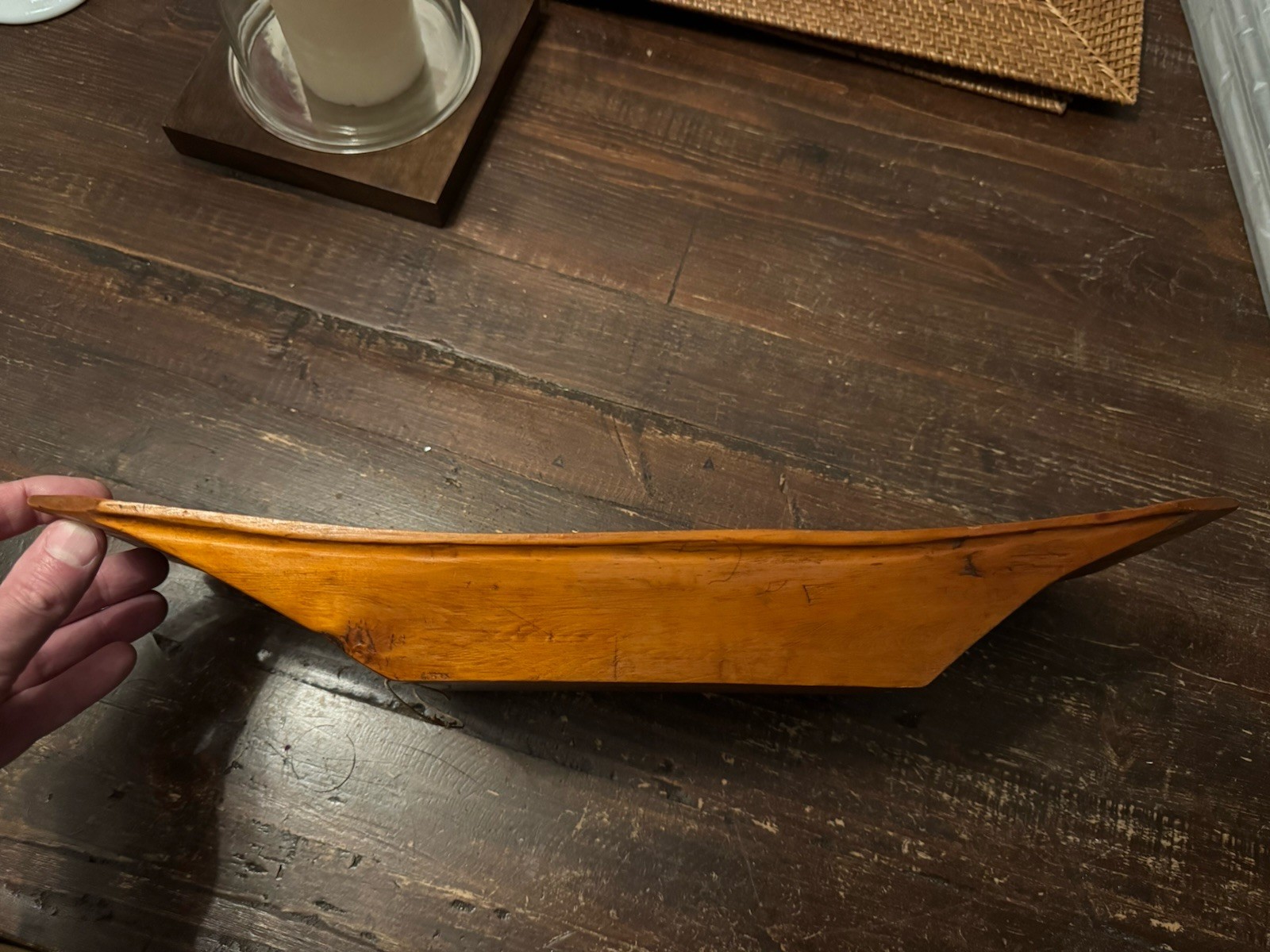 1800’s to Early 1900’s Yellow Cedar Tlingit “Bear” Feast - Grease Bowl - Alaska