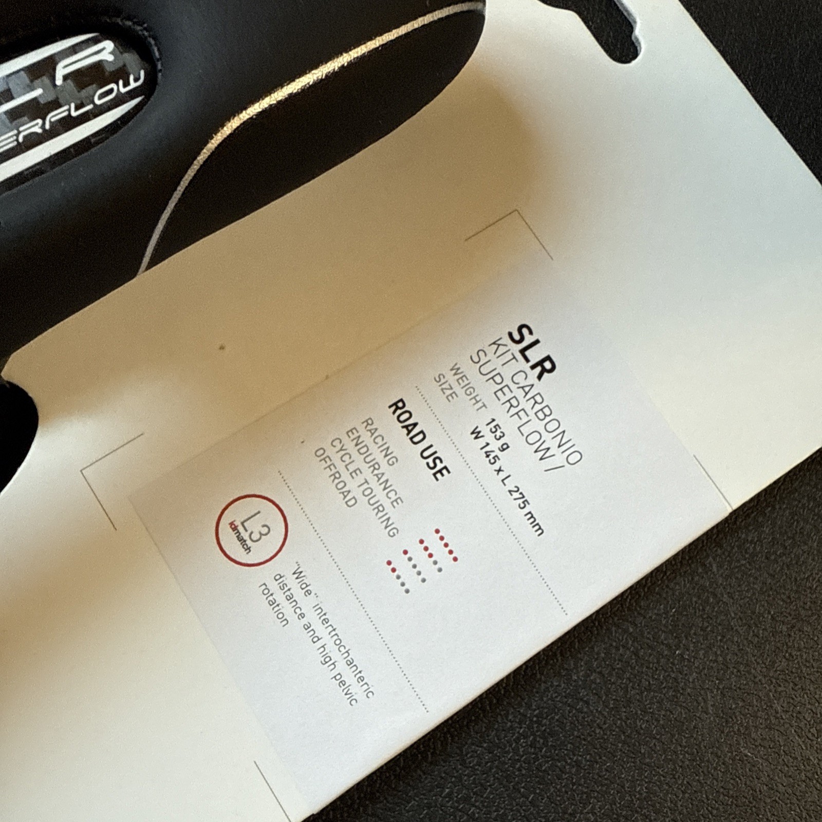 Selle Italia Slr Superflow Carbonio L3 Cycling Saddle Seat 145mm (9419-86)