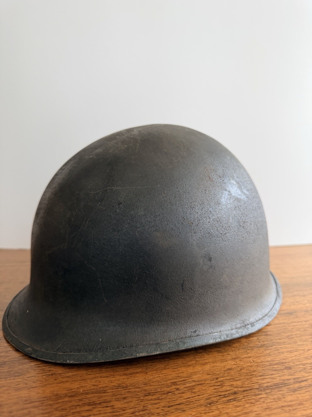 Vintage M1 Style Combat Helmet — WWII Style Spade Decal — Authenticity Uncertain