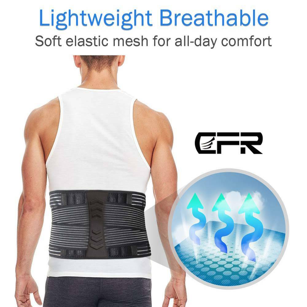 Lumbar Support Lower Waist Back Belt Brace Pain Relief Sciatica Herniated Disc