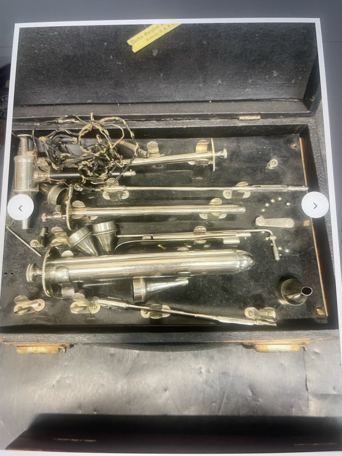 Rare Antique Electro Medical Instrument Case With tools