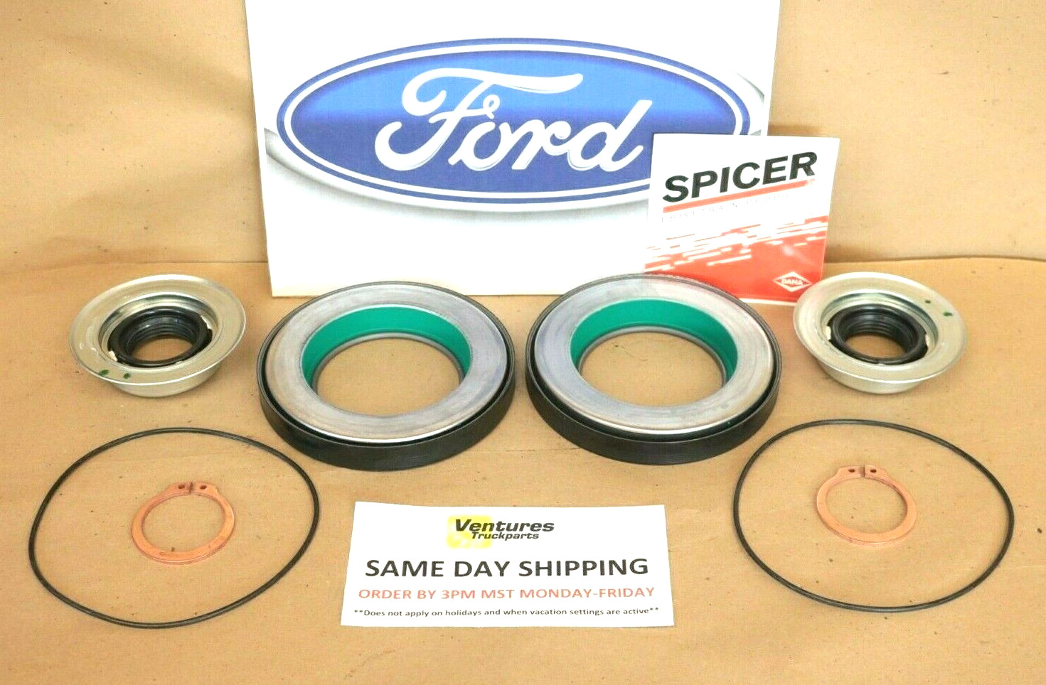 2005-2025 Ford F250 F350 F450 F550 4x4 SuperDuty Front Axle Seal & Snap Ring Kit