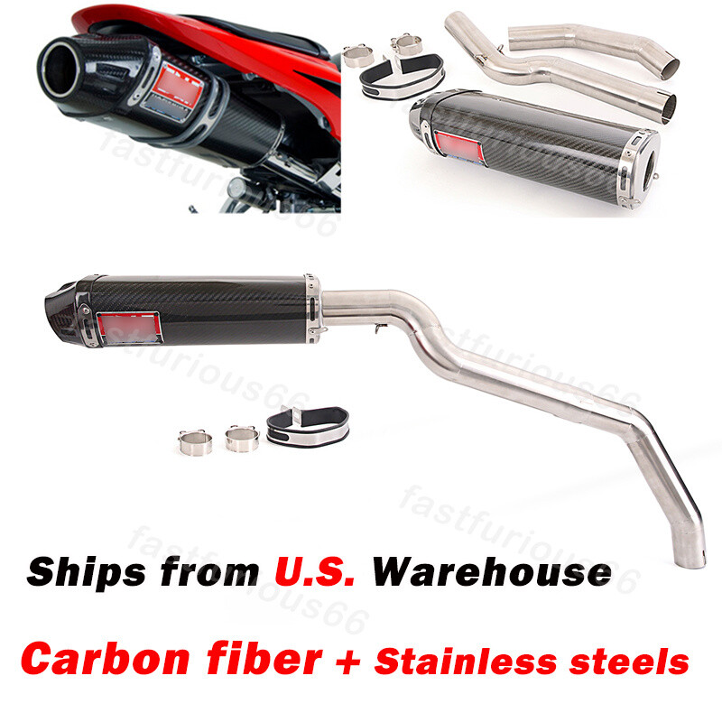 For Honda CBR600RR 2005-2023 Exhaust Mid Link Pipe Slip-on 51MM Muffler Tips