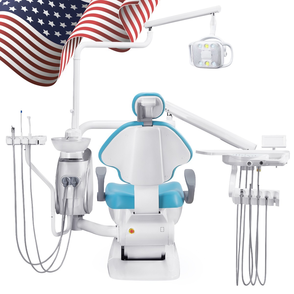 Dental Unit Chair DC Motor Computer Controlled PU Leather Integral Doctor Stool