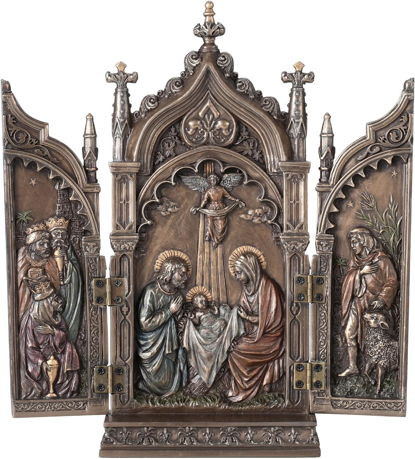 Nativity In Cathedral Triptych Statue Sculpture,Sculptures & Figurines