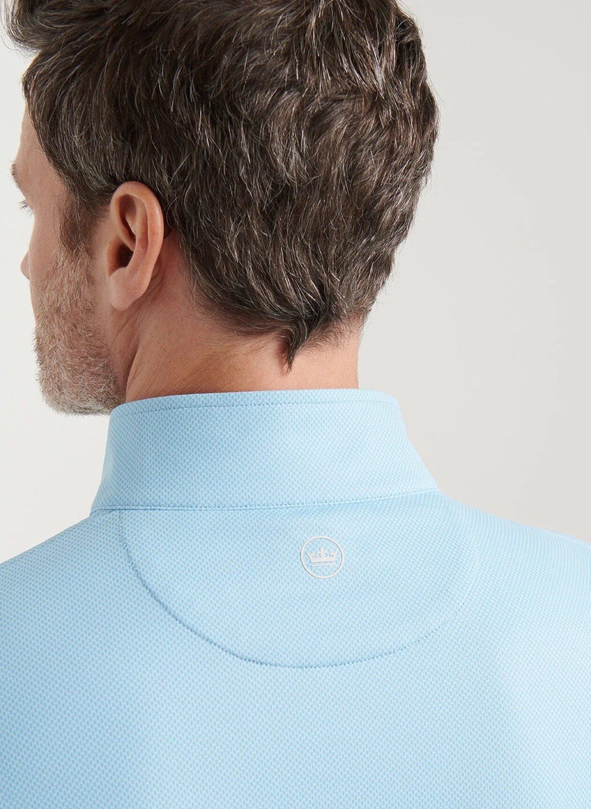 Peter Millar Perth Quarter Zip Men's LARGE Pullover MF25EK40C Seaport Blue $150