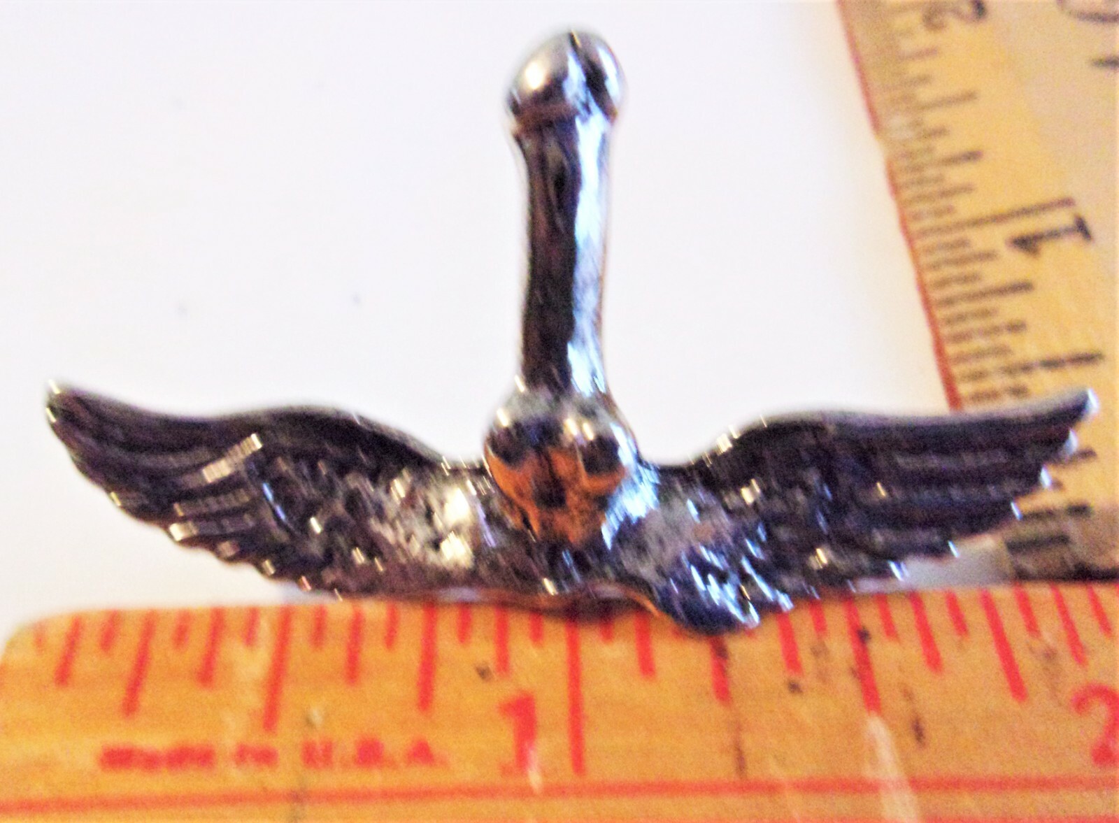 Flying Penis pin vintage dick collectible old biker vest pinback "Winged Wonder"