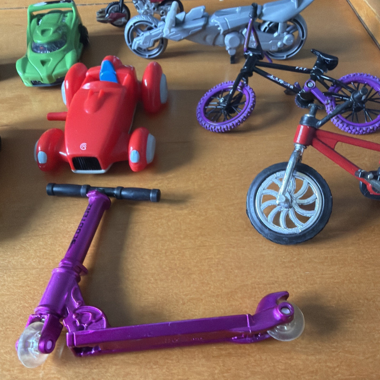 Used miniature toy vehicles and action figures mixed lot