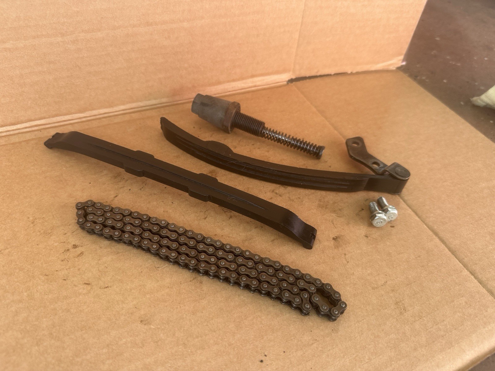 84 Yamaha YTM200L Tri Moto Timing Chain Guide Tensioner Set OEM YTM200 -35