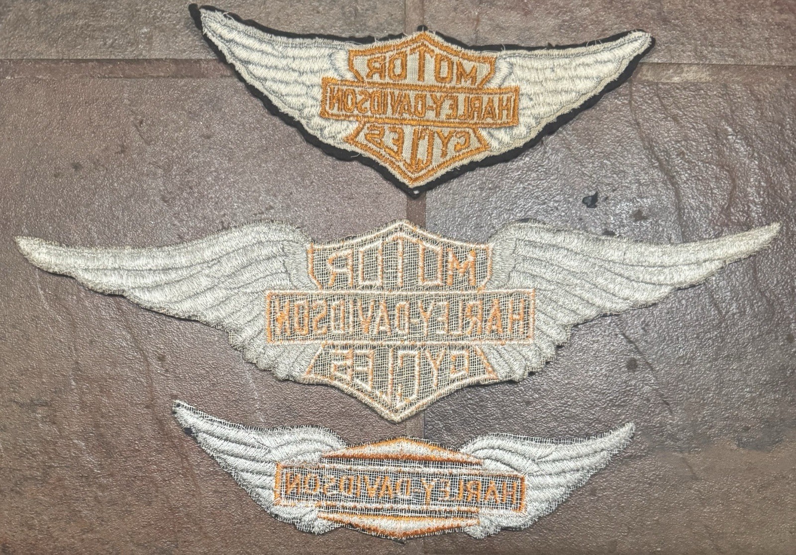 Vintage Harley Davidson Motorcycle Patches Wings Sweater Early 1930 1950s 1950s