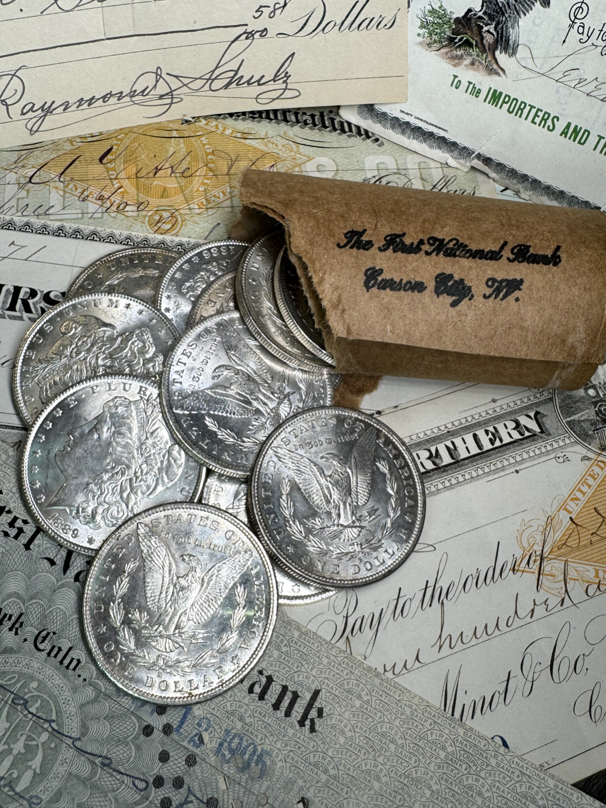 1878-1904 GEM BU Morgan Silver Dollar From OBW Roll Estate Hoard - S,O,CC & P