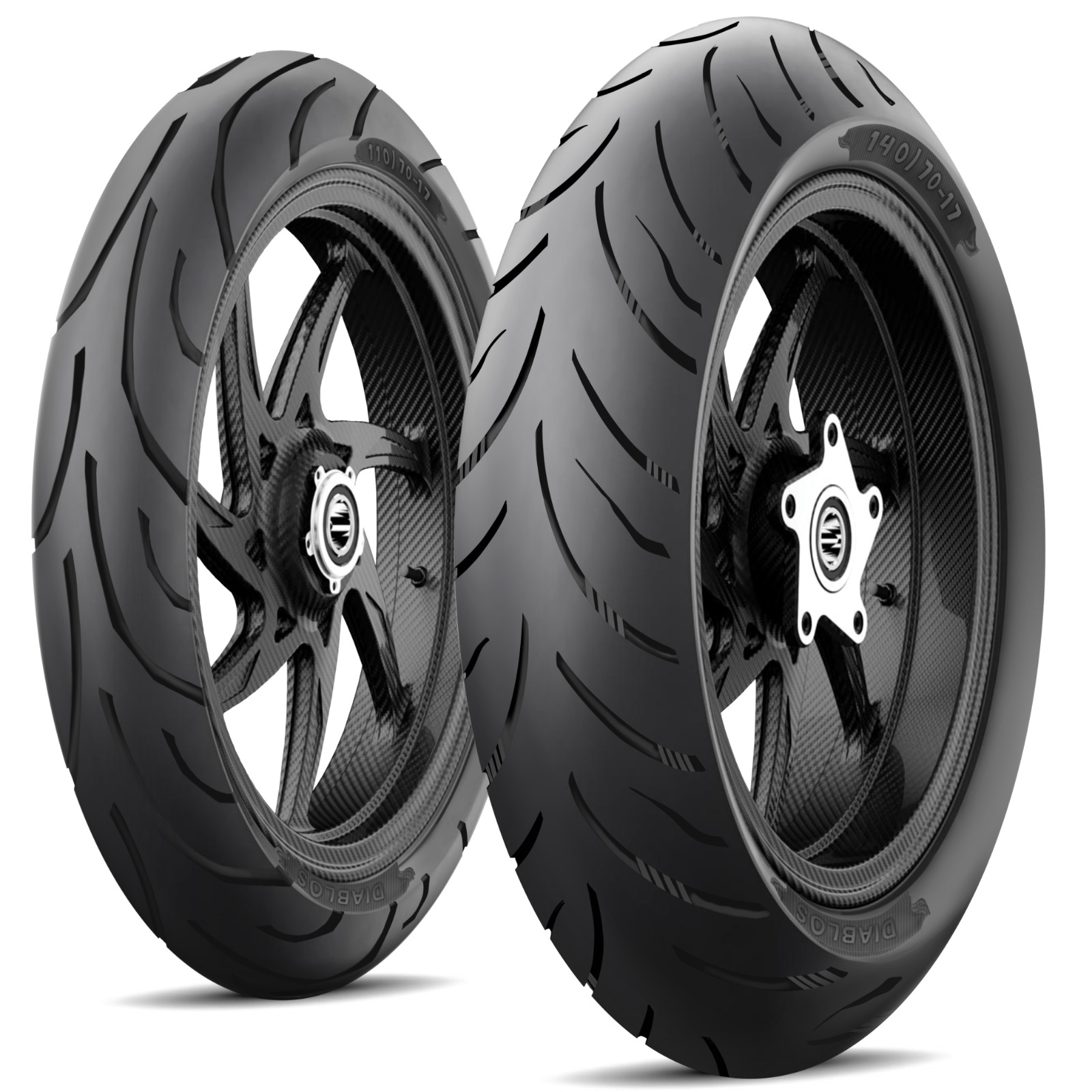 140/70-17 + 120/70-17 DIABLOS Motorcycle Tire SET - NEW (2 TIRES) DOT 2025