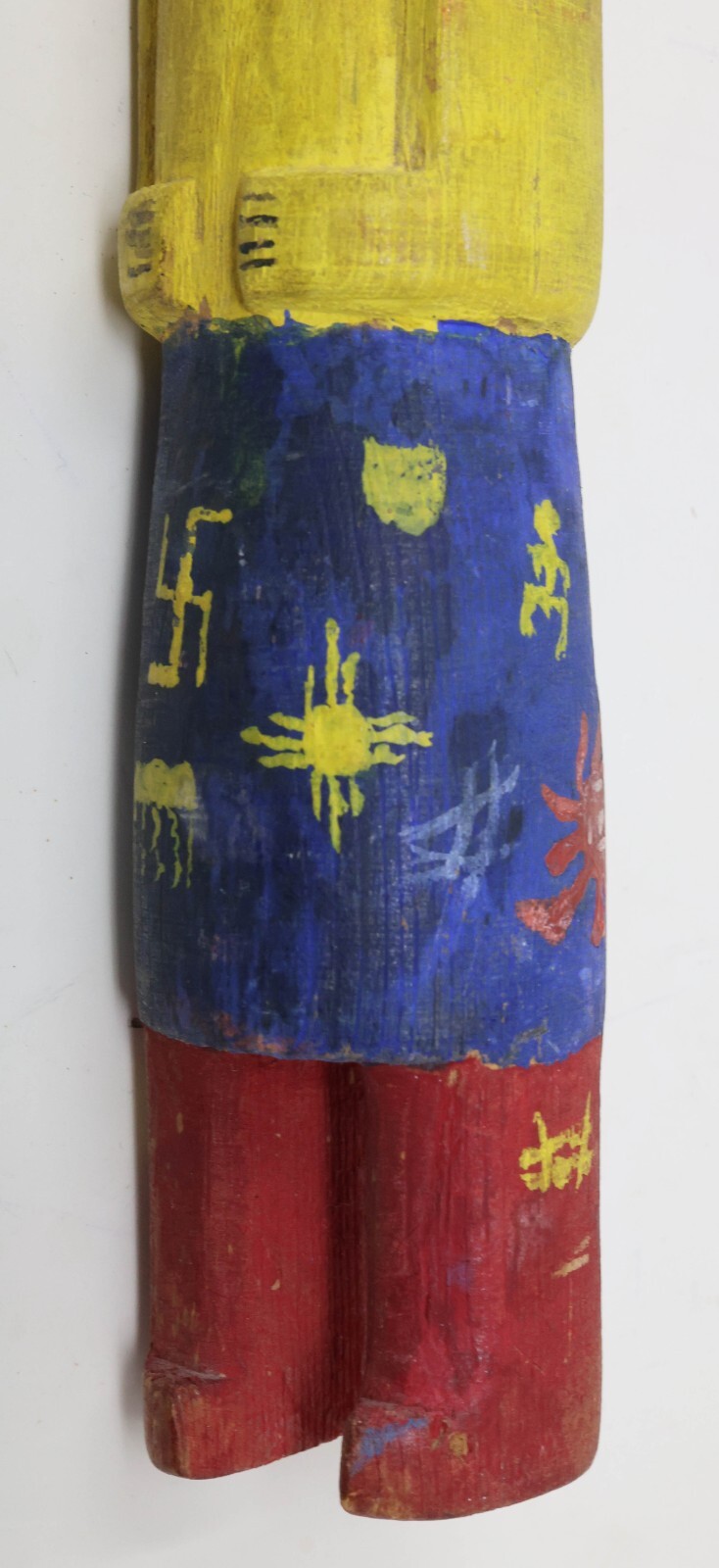 Four Antique Hopi Kachina Dolls Pueblo Indian Painted Wood Carved Sculptures VTG